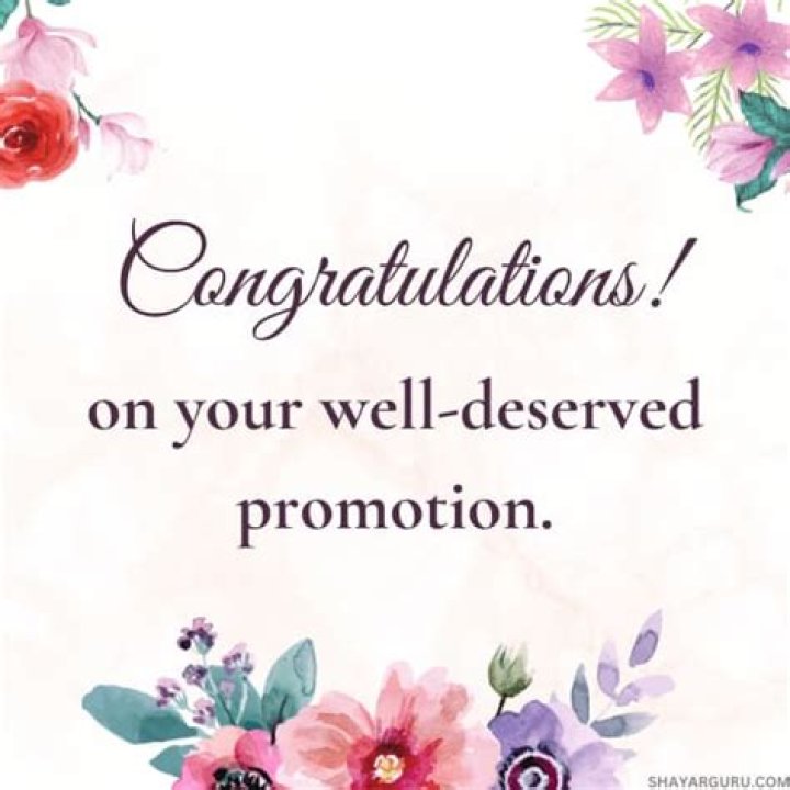 Congratulations On Your Well-Deserved Promotion!